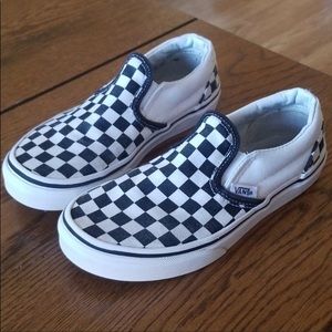 Vans- checker , little girls size 1 1/2